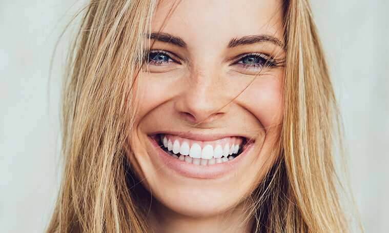 woman with a beautiful, white smile