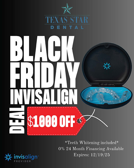 Black Friday Invisalign Deal - $1,000 Off. Teeth whitening included. 0% 24 Month Financing Available. Expires 12/19/25.
